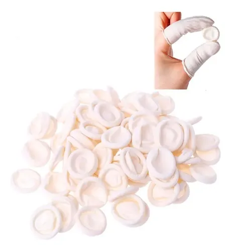 Dedales De Látex Para Manicure O Cunas Para Dedos 100 Pcs - Imagen 4