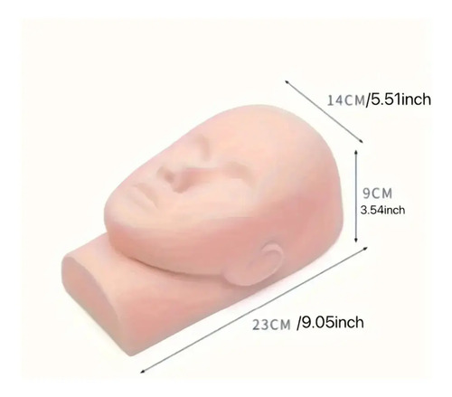 Cabeza Técnica De Práctica Para Pestañas Y Cejas. - Imagen 4