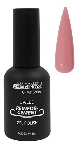 Base Rubber Para Nivelación De Uñas Cherimoya 15ml Con Color 004 Rosa Barbie