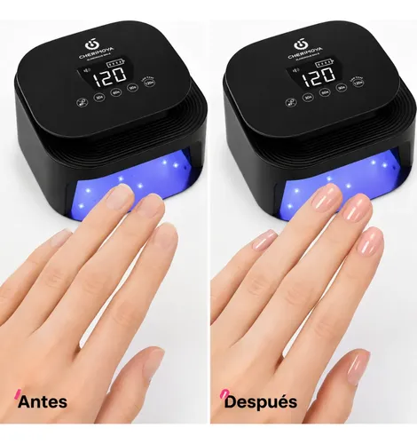 Lámpara Profesional Uv/led 72w Inalámbrica De Uñas Cherimoya Negro - Imagen 6