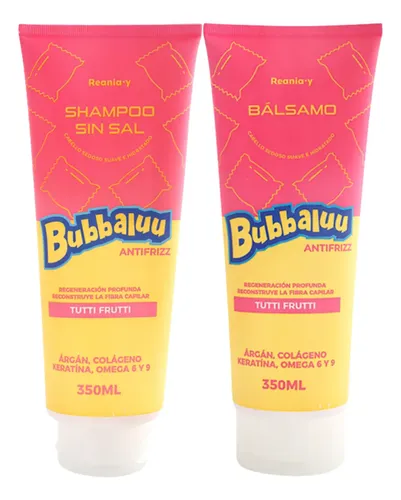 Shampoo Y Acondicionador Sin Sal  Tutti Frutti  Bubbaluu