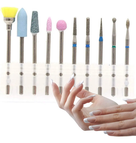 Fresas Manicure Rusa Cuticulas Para Torno Set De 10 Unidades - Imagen 7
