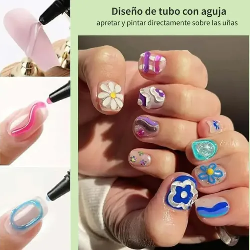 Gel Stereoscopic 3d Para Esculpir Uñas Y Diseños Profesional Transparente - Imagen 5