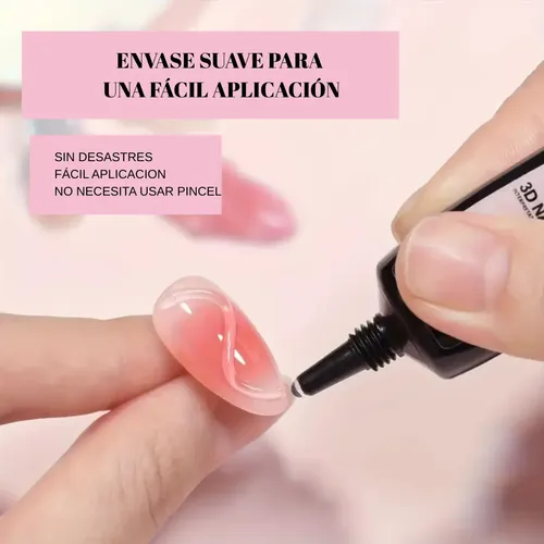 Gel Stereoscopic 3d Para Esculpir Uñas Y Diseños Profesional Transparente - Imagen 2