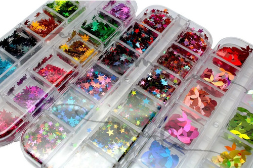 Pack 3 Confeti Para Decoración De Uñas Surtido Manicure - Imagen 2