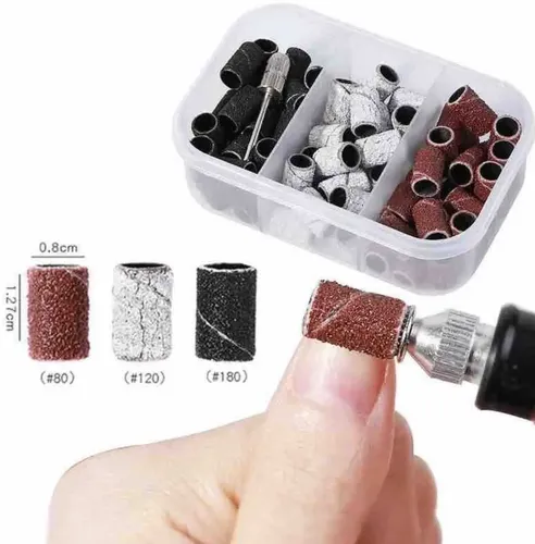 Limas O Bandas Repuestos Para Torno #80 #120 #180 Manicure - Imagen 2