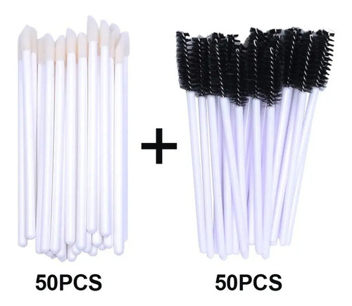 Cepillo Para Pestañas O Cejas 50 Unid + Lip Brush 50 Unid - Imagen 5