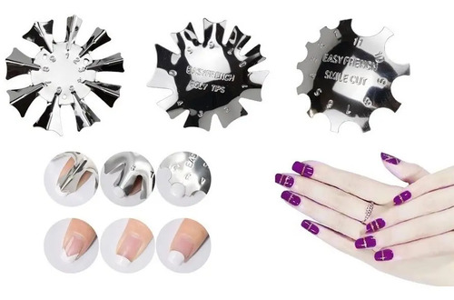 Cortador De Manicure Francesa Para Uñas Acrílicas 3 Unid