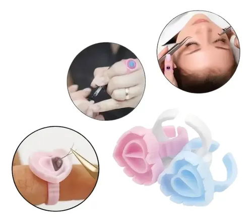 Anillos Para Volumen Pegamento Extensiones De Pestañas 50und Surtido - Imagen 2
