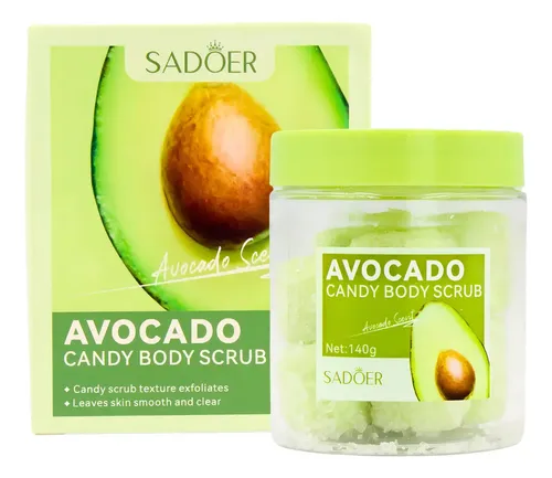 Exfoliante Natural Corporal Cubos Candy Scrub Sadoer 140g Fragancia Avocado Palta