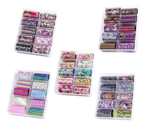 Papel Foil Para Uñas Decoración Pack 4 Cajas - Imagen 2