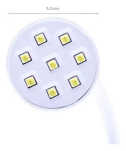 Lámpara Led 18w Cherimoya Secado Rápido Uñas Gel Blanco Recargable - Imagen 6