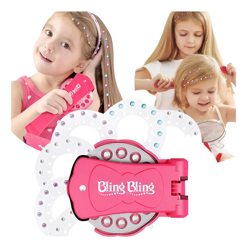 Bling Blinger Diamond Maquina Para Adornar Tu Cabello Rosa
