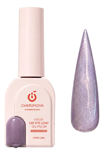 Esmalte Ojo De Gato Cat Eye Cherimoya Iceland Aurora 12 Ml 04 Lila