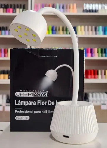 Lámpara Led 18w Cherimoya Secado Rápido Uñas Gel Blanco Recargable - Imagen 4