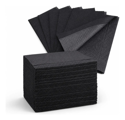 Campos De Trabajo Desechables Manicure Pack 50 Unid Negro