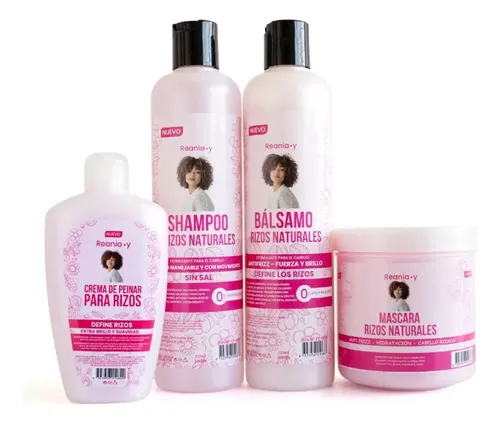 Kit Para Rizos Shampoo Acondicionador Cuidado Cabello Rizado