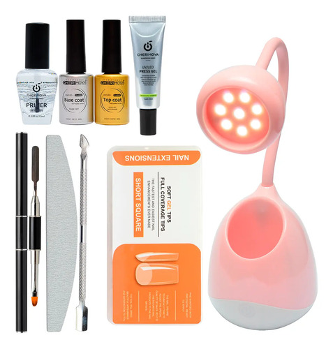 Kit Soft Gel Solido Completo Cherimoya + Lampara Inalambrica