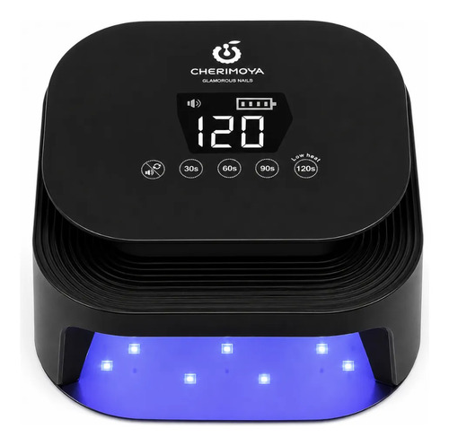Lámpara Profesional Uv/led 72w Inalámbrica De Uñas Cherimoya Negro