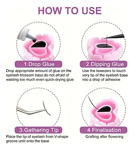 Anillos Para Volumen Pegamento Extensiones De Pestañas 50und Surtido - Imagen 4