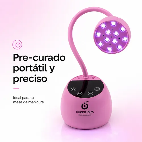 Lámpara Uv/led Flor De Loto Digital 27w Uñas Soft Gel Pres Rosa - Imagen 11