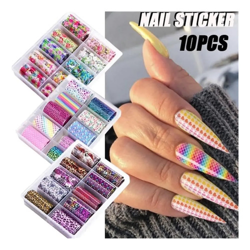 Papel Foil Para Uñas Decoración Pack 4 Cajas - Imagen 4