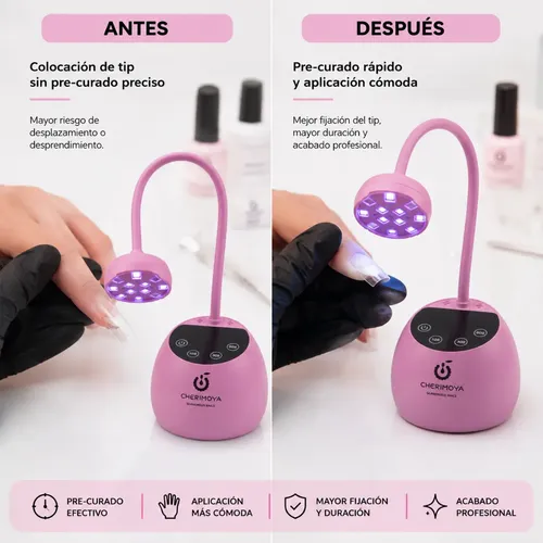 Lámpara Uv/led Flor De Loto Digital 27w Uñas Soft Gel Pres Rosa - Imagen 9