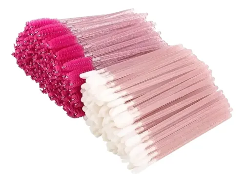 Cepillo Para Pestañas O Cejas 50 Unid + Lip Brush 50 Unid