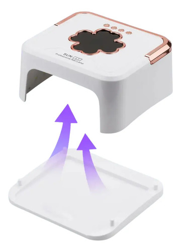 Secador De Uñas Profesional Sun L1 Lámpara Uv Led 228w Blanco - Imagen 4