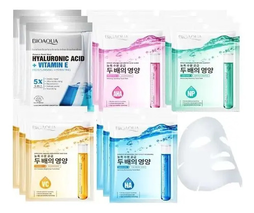 Mascarillas Faciales Hidratantes Ampollas Nutritivas 24 Unid Todo Tipo De Piel