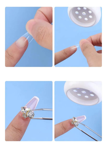 Lampara Para Tips Soft Gel Inalámbrica Led Uv 36w Rosado - Imagen 4
