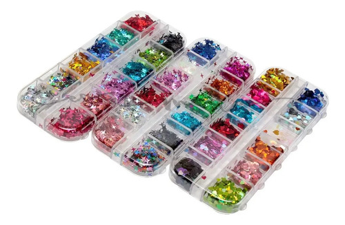Pack 3 Confeti Para Decoración De Uñas Surtido Manicure - Imagen 3