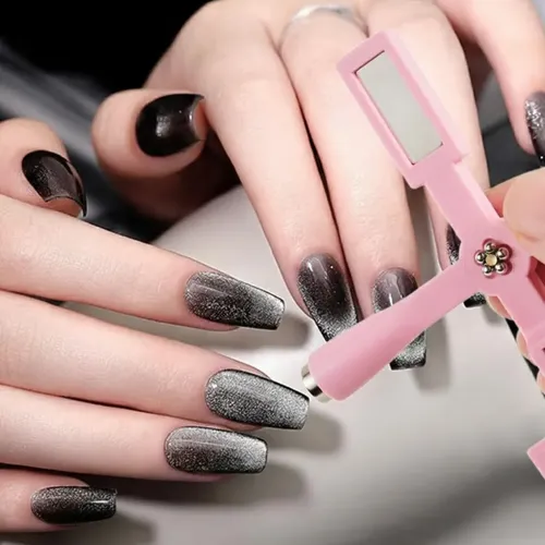 Imán 5 En 1 Cruz Ojo De Gato Cat Eye Profesional Manicure Rosa - Imagen 9