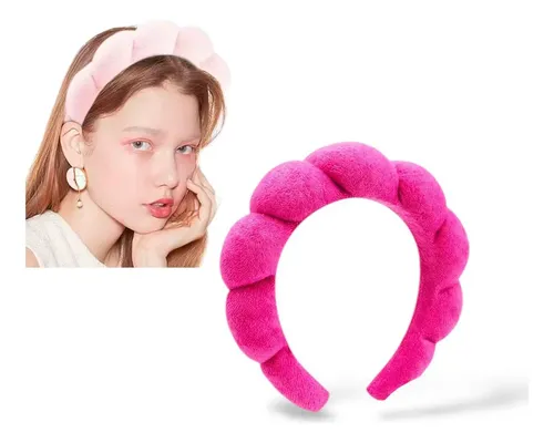 Diadema Cintillo Para Limpieza De Maquillaje Skincare O Spa Fucsia