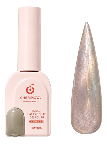 Esmalte Ojo De Gato Cat Eye Cherimoya Iceland Aurora 12 Ml 01 Perla
