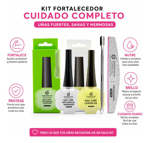 Kit Fortalecedor Endurecedor Uñas Quebradizas Uñas Debiles Transparente - Imagen 5