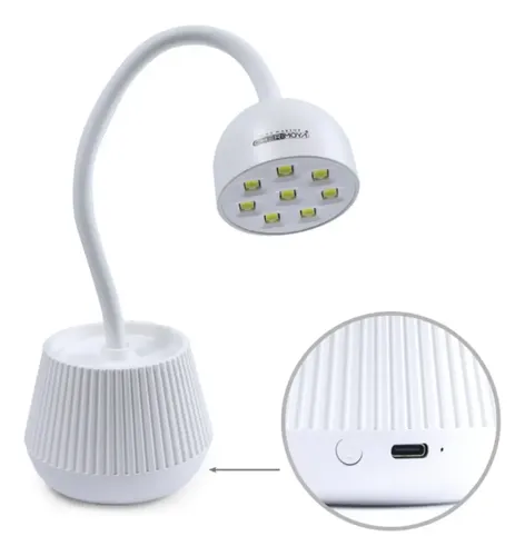 Lámpara Led 18w Cherimoya Secado Rápido Uñas Gel Blanco Recargable - Imagen 10