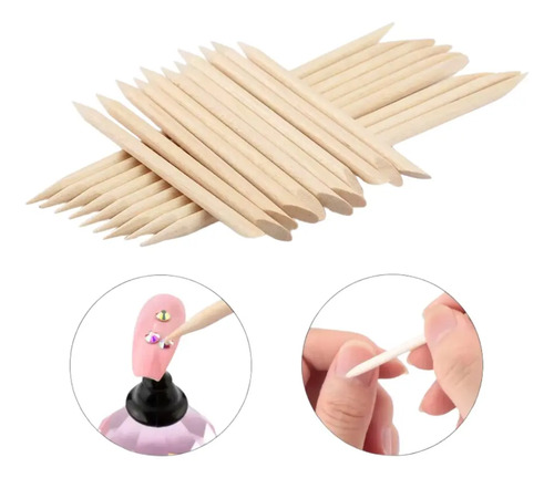 Palitos De Naranjo Para Manicure Cejas 100 Unidades Belleza
