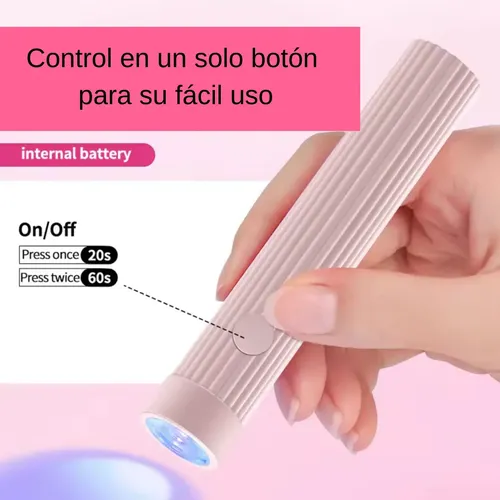 Lámpara Linterna Uv Led Soft Gel Pre Curado Portátil Uñas Rosa - Imagen 9