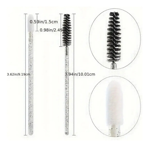 Cepillo Para Pestañas O Cejas 50 Unid + Lip Brush 50 Unid - Imagen 4