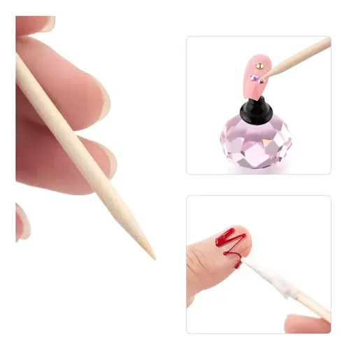 Palitos De Naranjo Para Manicure Cejas 100 Unidades Belleza - Imagen 4