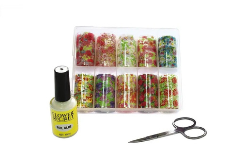 Kit De Papel Foil Decorativo Para Uñas 01