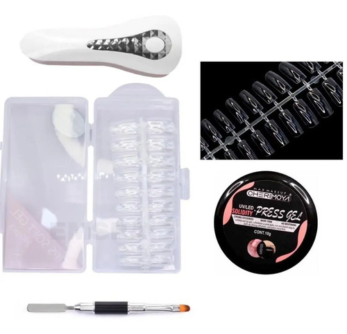 Kit De Uñas Soft Gel Cuadradas  + Lámpara Inalámbrica