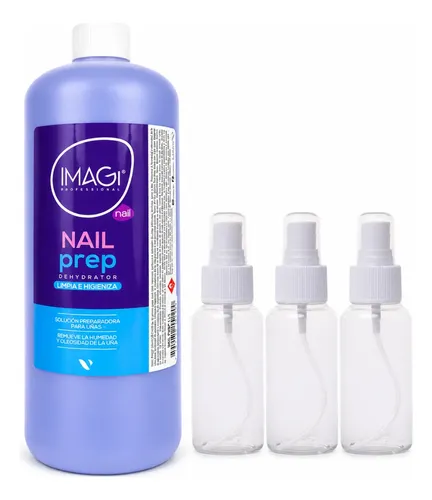 Pack Deshidratador Imagi Nail Prep Uñas 1l + 3 Atomizadores