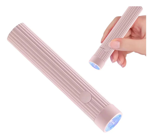Lámpara Linterna Uv Led Soft Gel Pre Curado Portátil Uñas Rosa