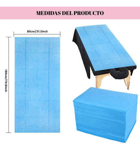 Sabanillas Desechables Para Camillas Impermeables 20 Unid - Imagen 3