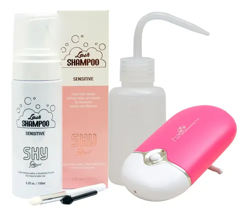 Shampoo Para Extensiones De Pestañas + Accesorios De Lavado