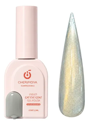 Esmalte Ojo De Gato Cat Eye Cherimoya Iceland Aurora 12 Ml 05 Plomo