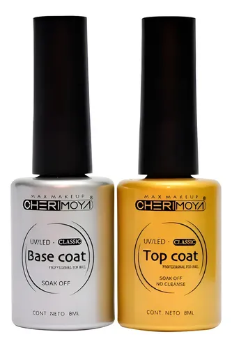 Pack Base Coat + Top Coat Permanente Cherimoya 8ml Transparente