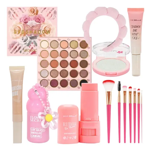 Set De Maquillaje Juvenil Girls + Set De Brochas +accesorios